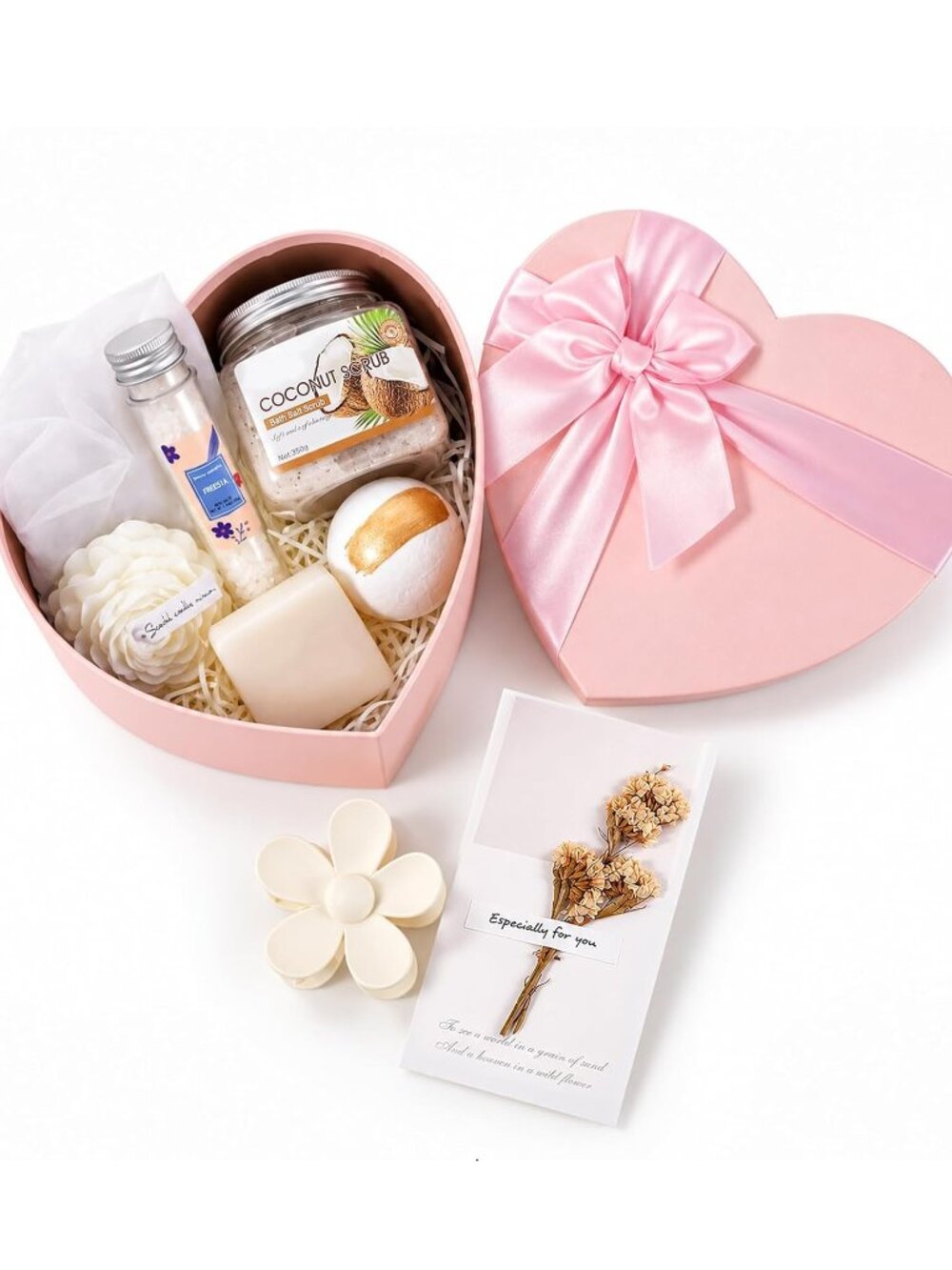 Coconut Spa Gifts for Women: 9-Piece Self Care Kit